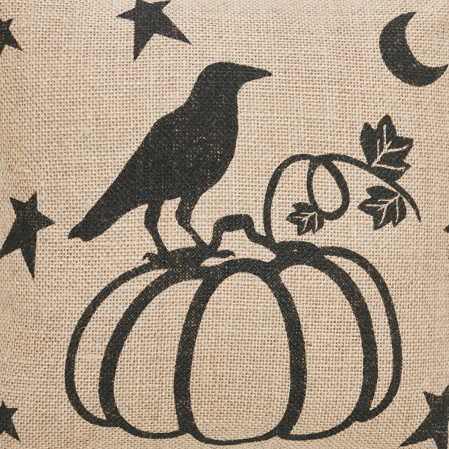Raven Harvest Burlap Jute Pillow