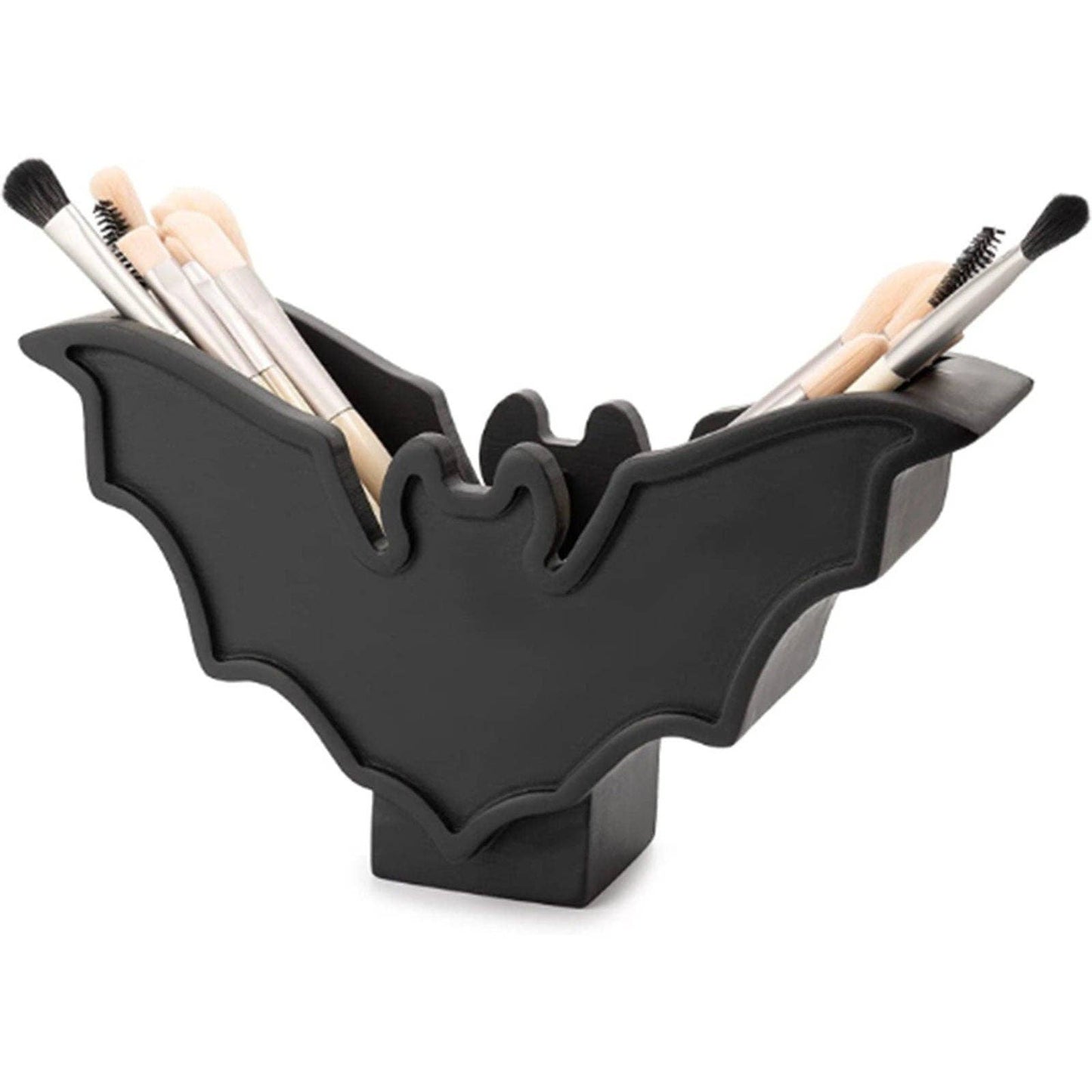 Bat Makeup Brush Holder 7" L 5" H - Pen Halloween Holder