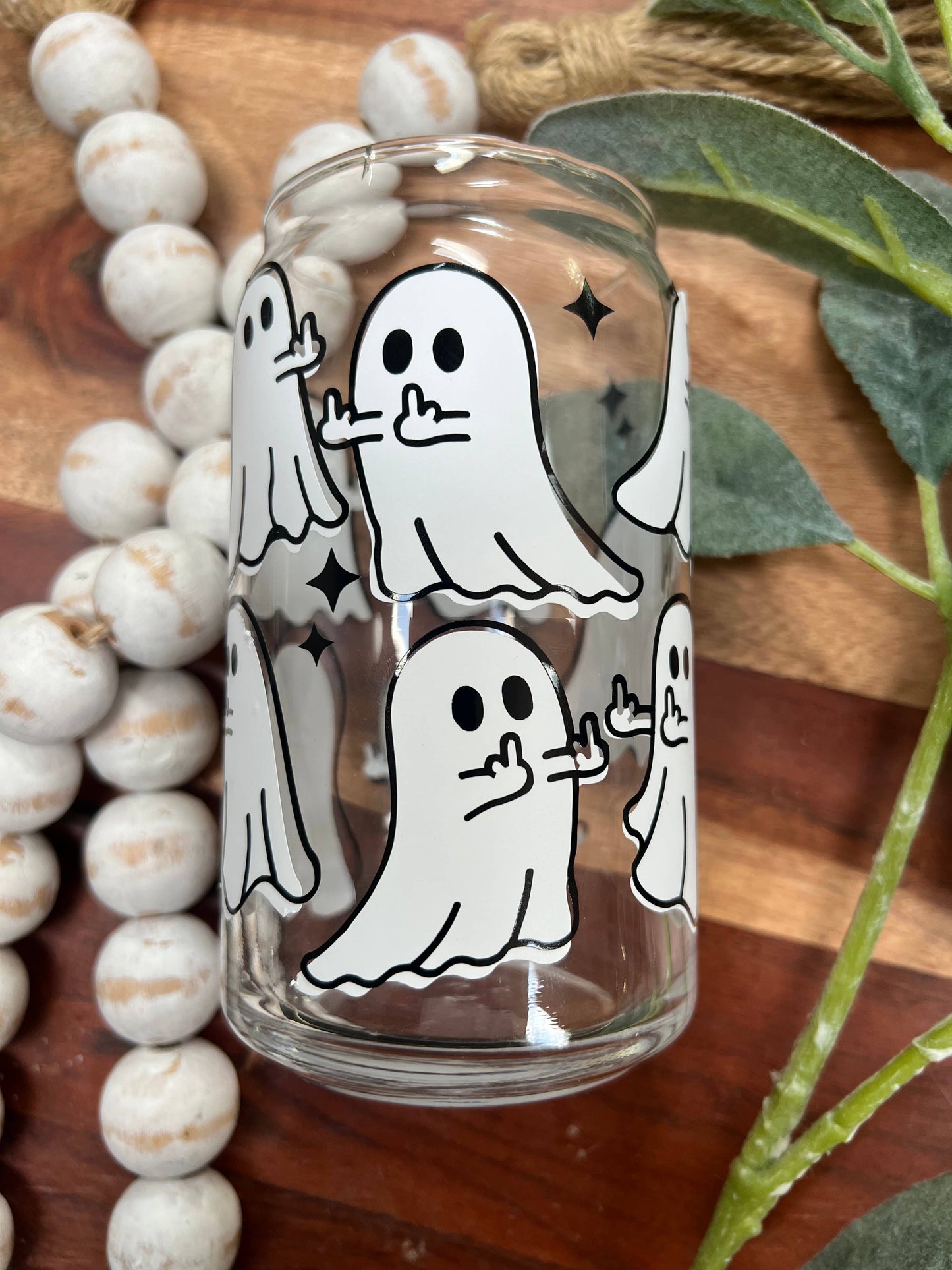 Sassy Ghosts Glass Cup