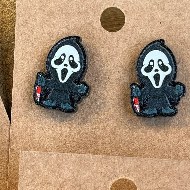 Horror Movie Character Stud Earrings