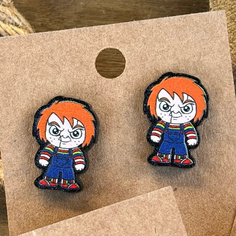 Horror Movie Character Stud Earrings