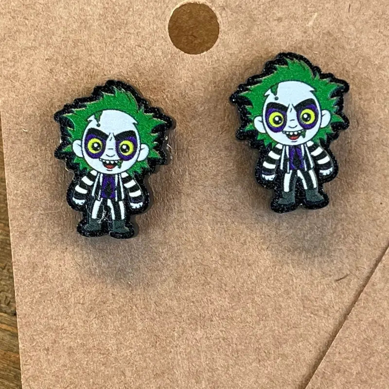 Horror Movie Character Stud Earrings