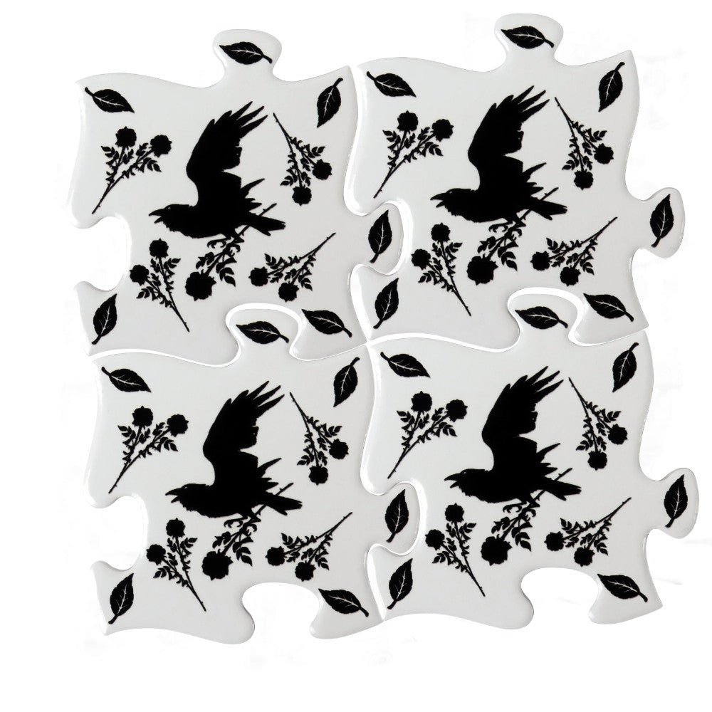 Raven & Rose Coaster Puzzle Set (4)
