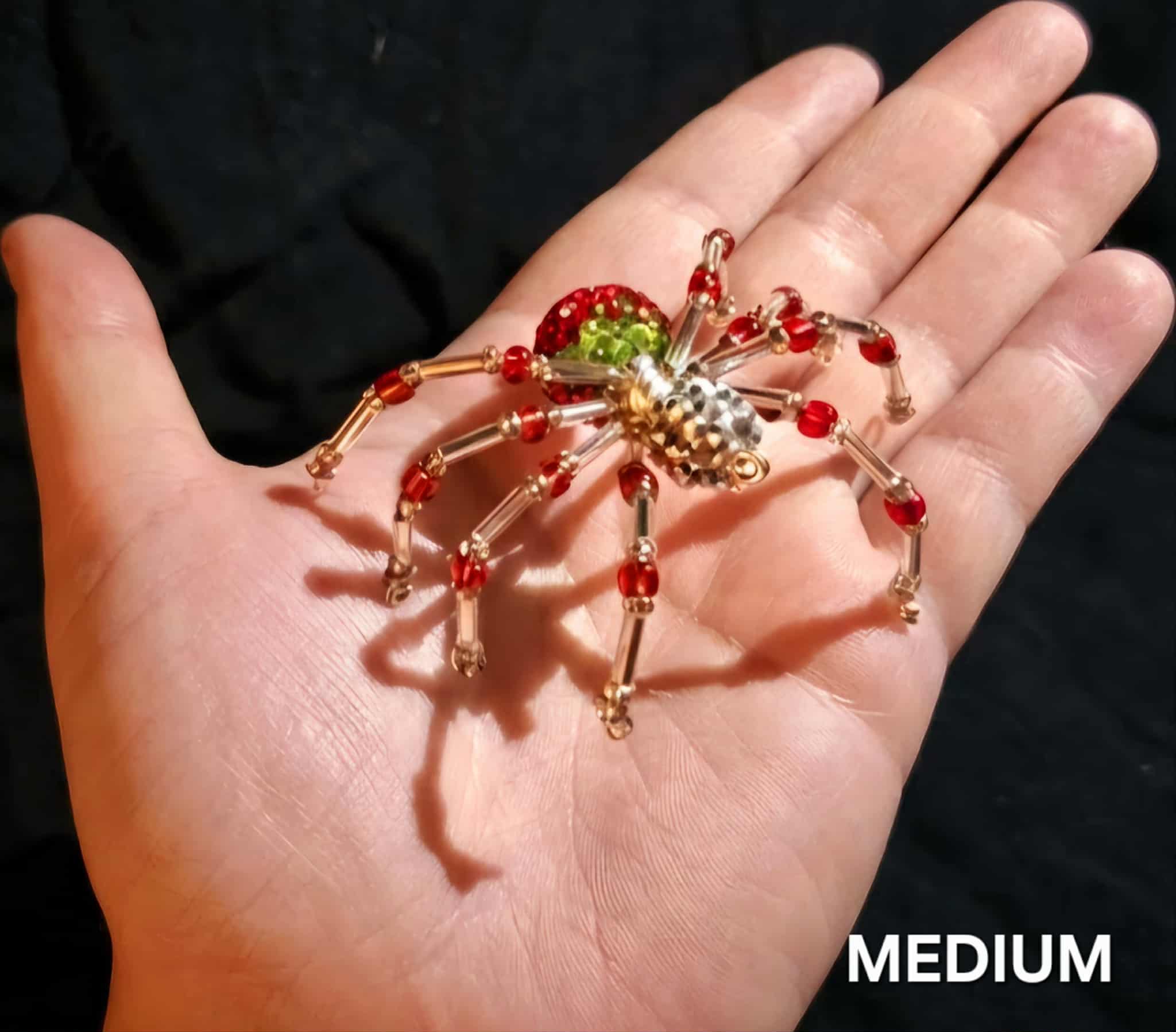 Christmas Spider- Handcrafted Beaded Ornaments – Ghoul's Delight