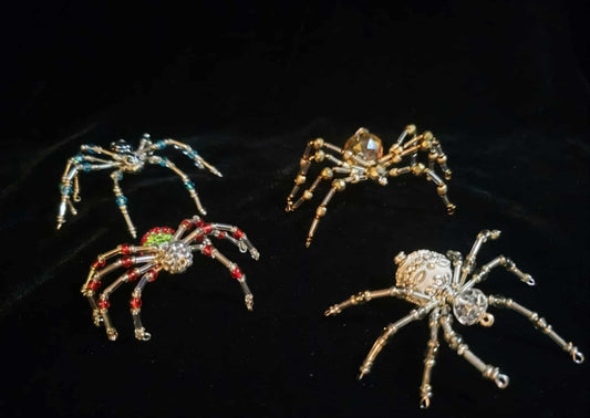 Christmas Spider- Handcrafted Beaded Ornaments